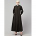 Front open Hidden Placket Daily wear casual Abaya- Olive
